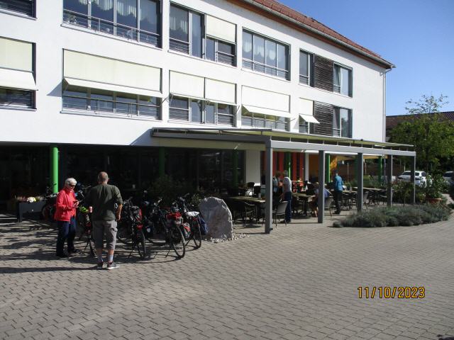 Pause im Kloster Café in Schwarzach